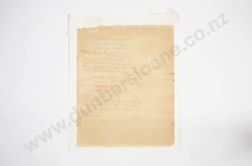 Original James K Baxter Poem Image 1++