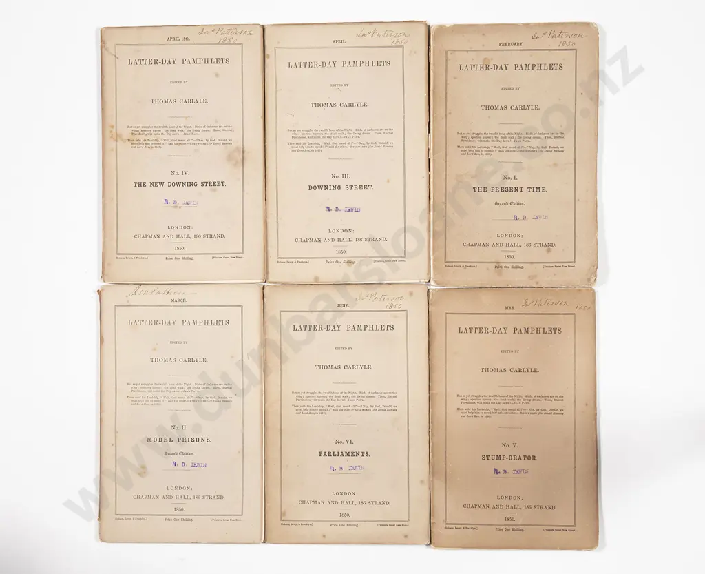Carlyle Thomas - Latter Day Pamphlets (1-6 of 8) Image 1++