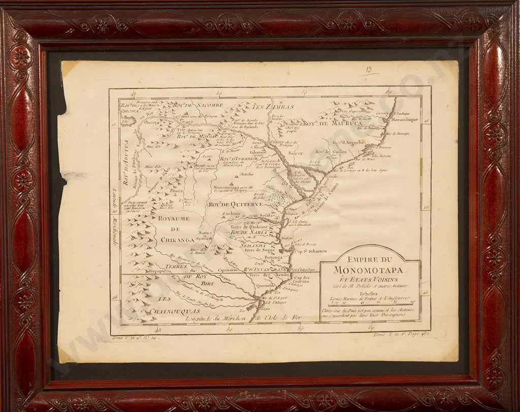 Jacques Nicolas Bellin - Empire Du Monomotapu c1747 Image 1++