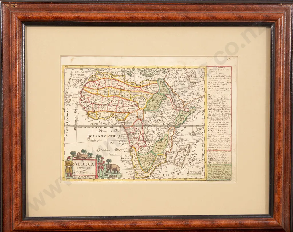 Johann George Schreiber (Leipzig) Map Of The African Continent c1749 Image 1++