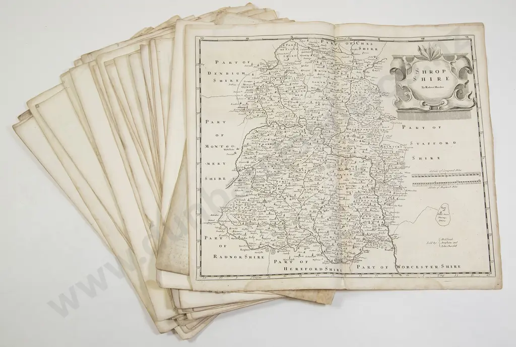 Morden Robert - Set Of 35 Late C17th English County Maps Image 1++