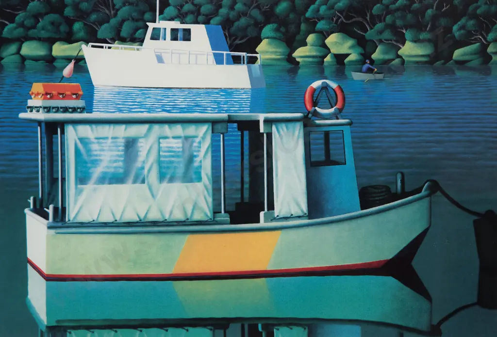Michael Smither (b 1939) - The Old Ferry Boat Image 1++