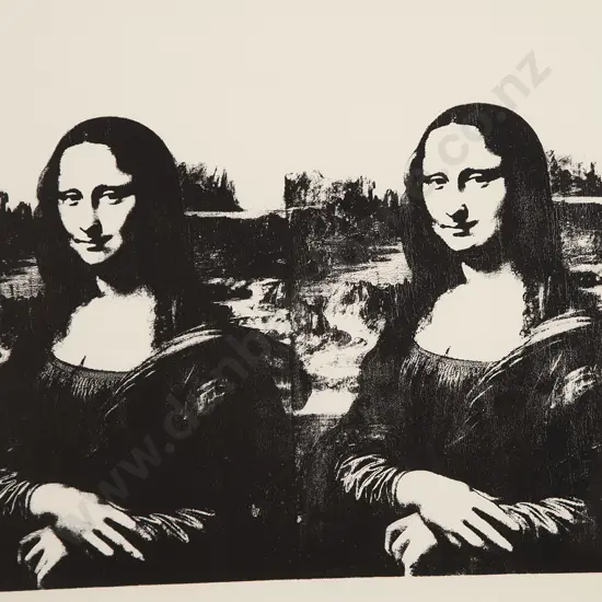 Sunday B. Morning after Andy Warhol (American) - Mona Lisa #5 - Double Black on Vellum