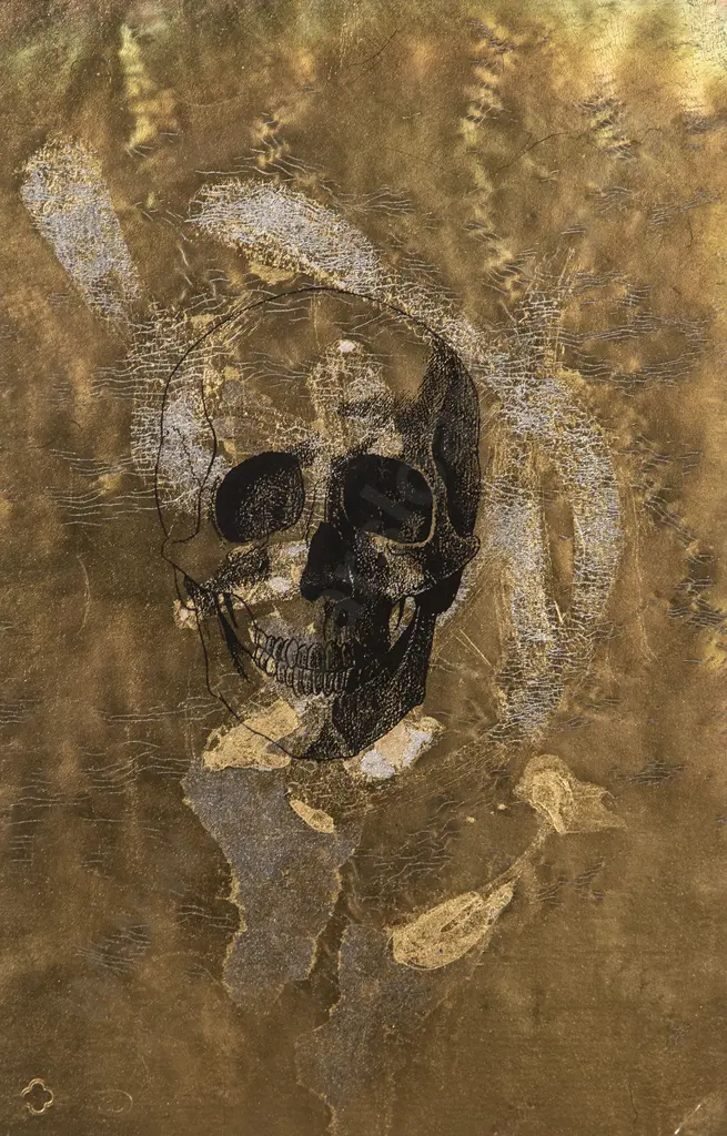 Max Gimblett (b 1935) - Untitled (Skull) Image 1++