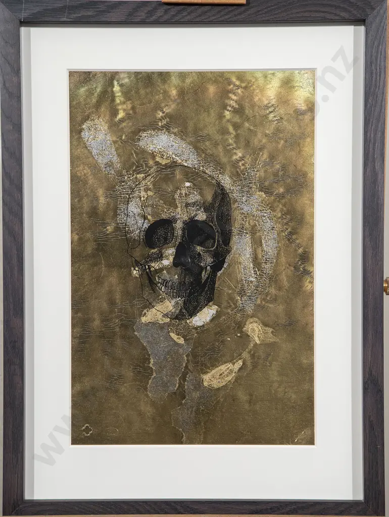 Max Gimblett (b 1935) - Untitled (Skull) Image 1++