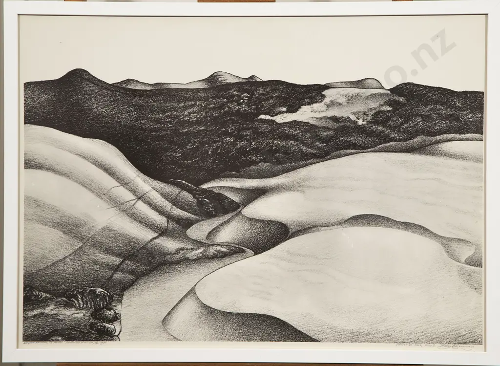 Don Binney (1940-2012) - Beyond Wainamu (Te Henga) Image 1++