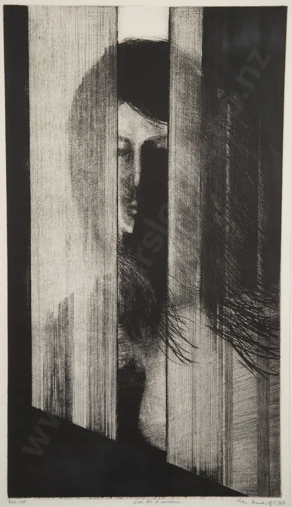 John Drawbridge (1930-2005) - Girl at Window Image 1++