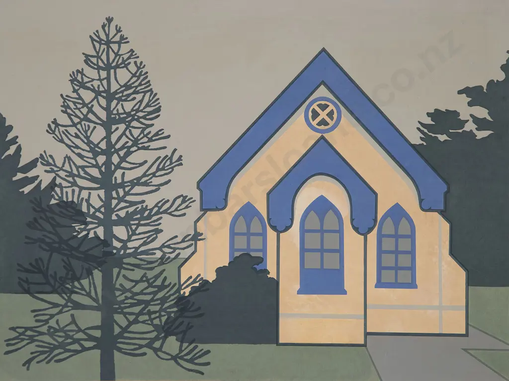 Robin White (b 1946) - Southland Monkey Puzzle Image 1++