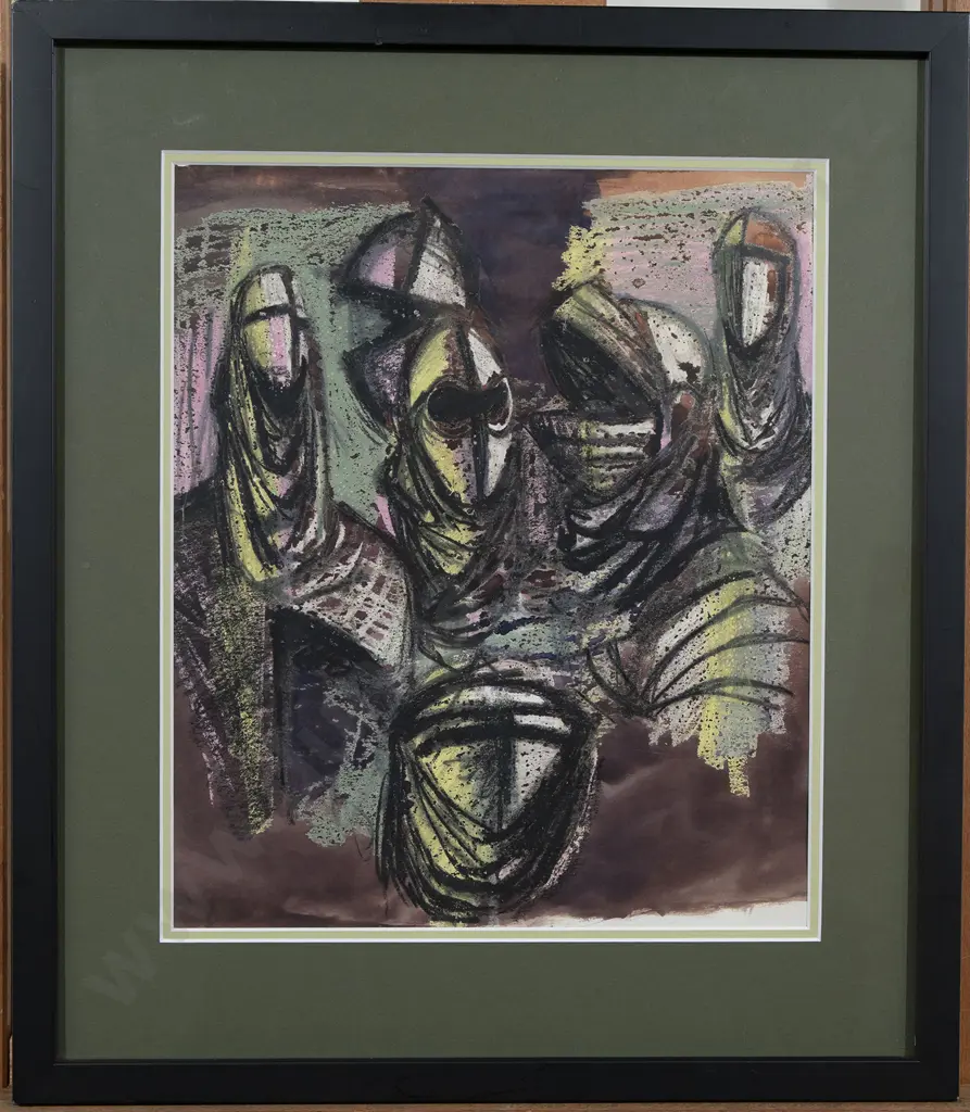 Russell Clark (1905-66) - Drawing for King & Helmet Head Sculptures Image 1++