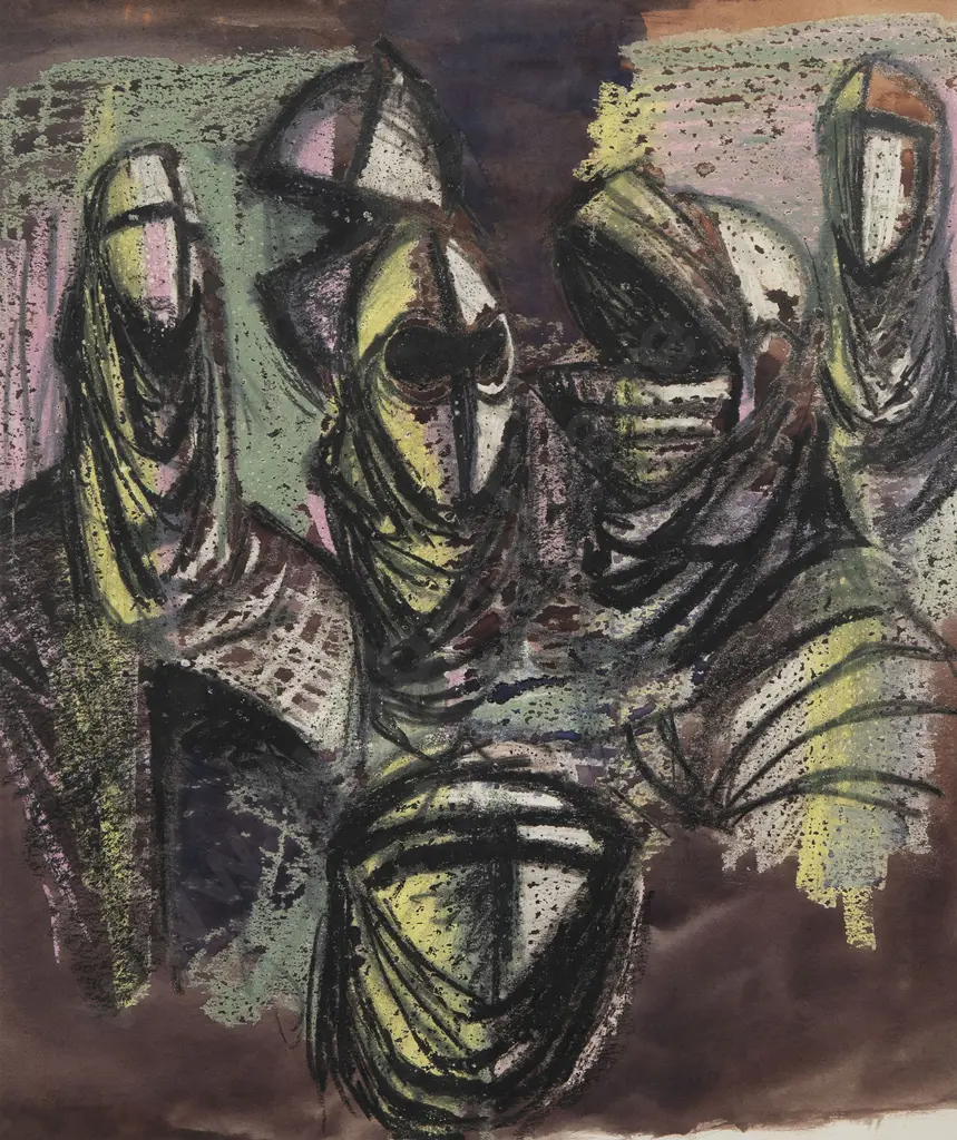 Russell Clark (1905-66) - Drawing for King & Helmet Head Sculptures Image 1++