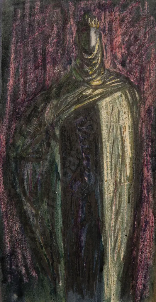 Russell Clark (1905-66) - Drawing for King Figure Sculptures (2) Image 1++