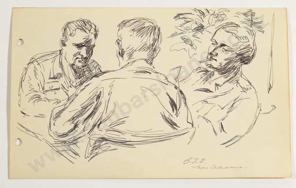 Russell Clark (1905-66) - Sketch Album / Pacific Islands August 1944 Image 1++