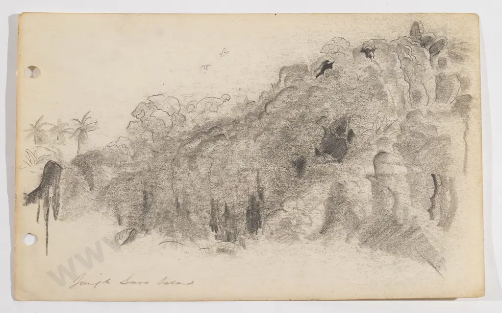 Russell Clark (1905-66) - Sketch Album / Pacific Islands August 1944 Image 1++