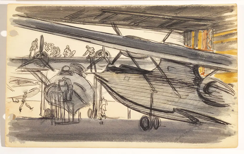 Russell Clark (1905-66) - Sketch Album / Pacific Islands August 1944 Image 1++