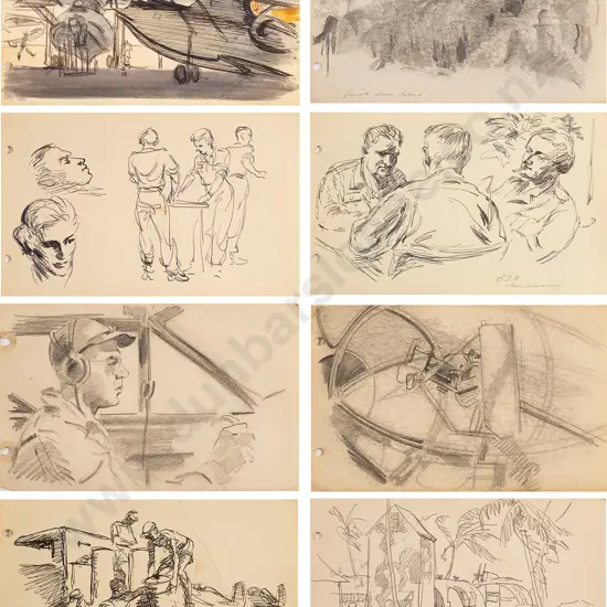 Russell Clark (1905-66) - Sketch Album / Pacific Islands August 1944