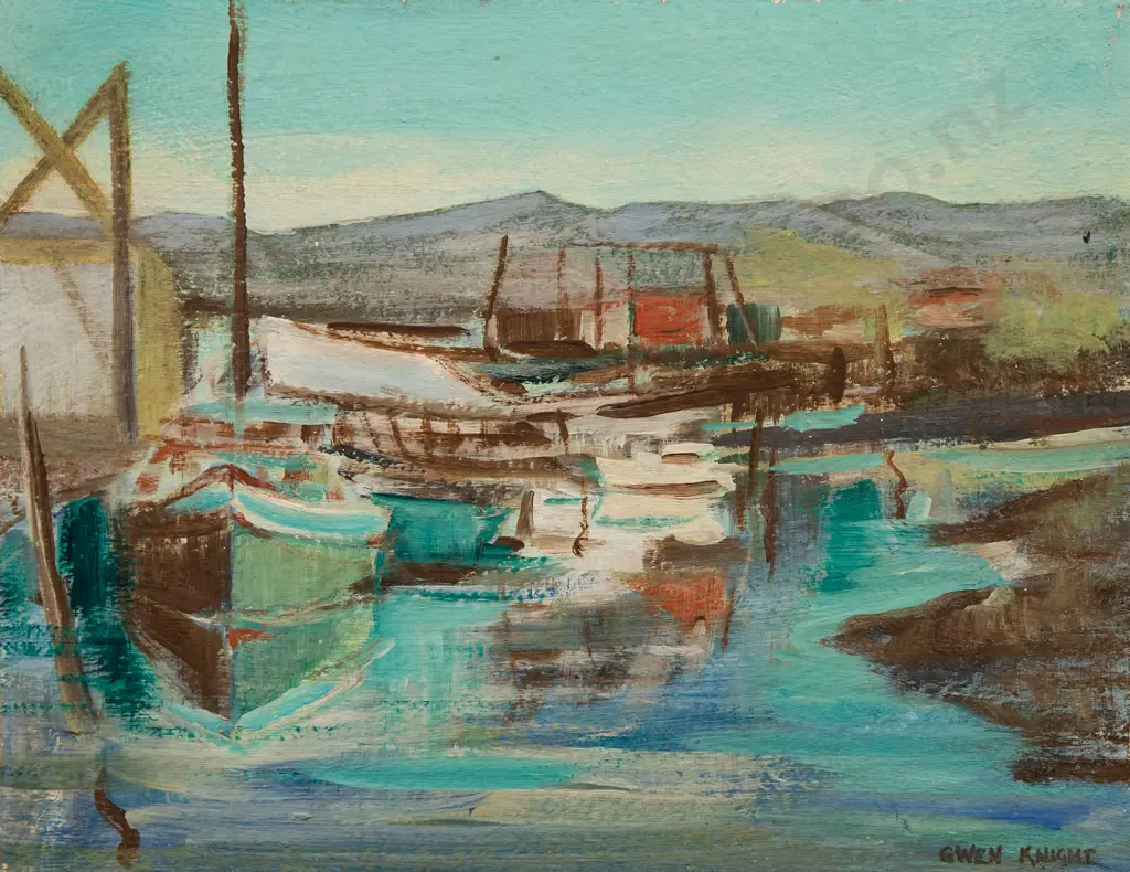 Gwen Knight (1888-1974) - Boat Harbour Image 1++