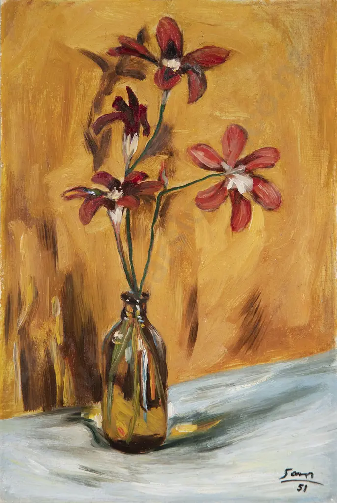 Sam Cairncross (1913-76) - Flowers Image 1++