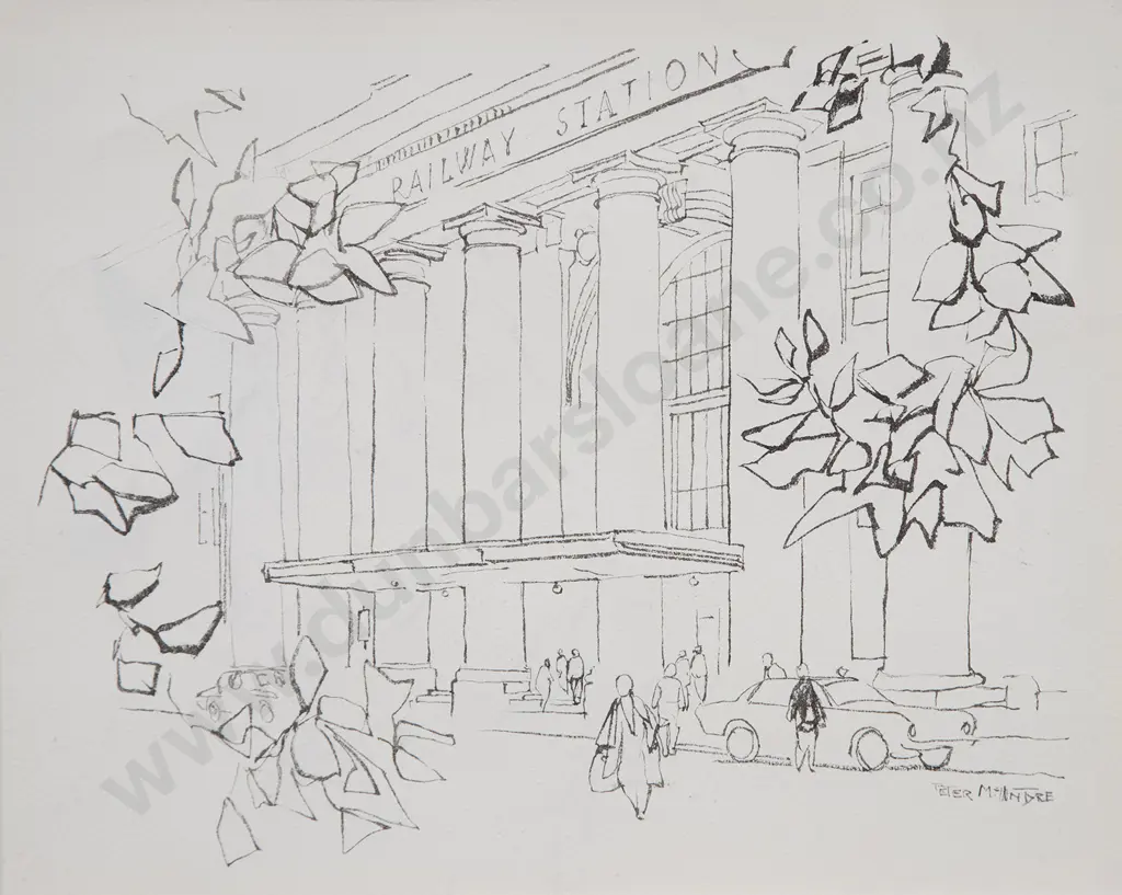 Peter McIntyre (1910-95) - Wellington Railway Station Image 1++