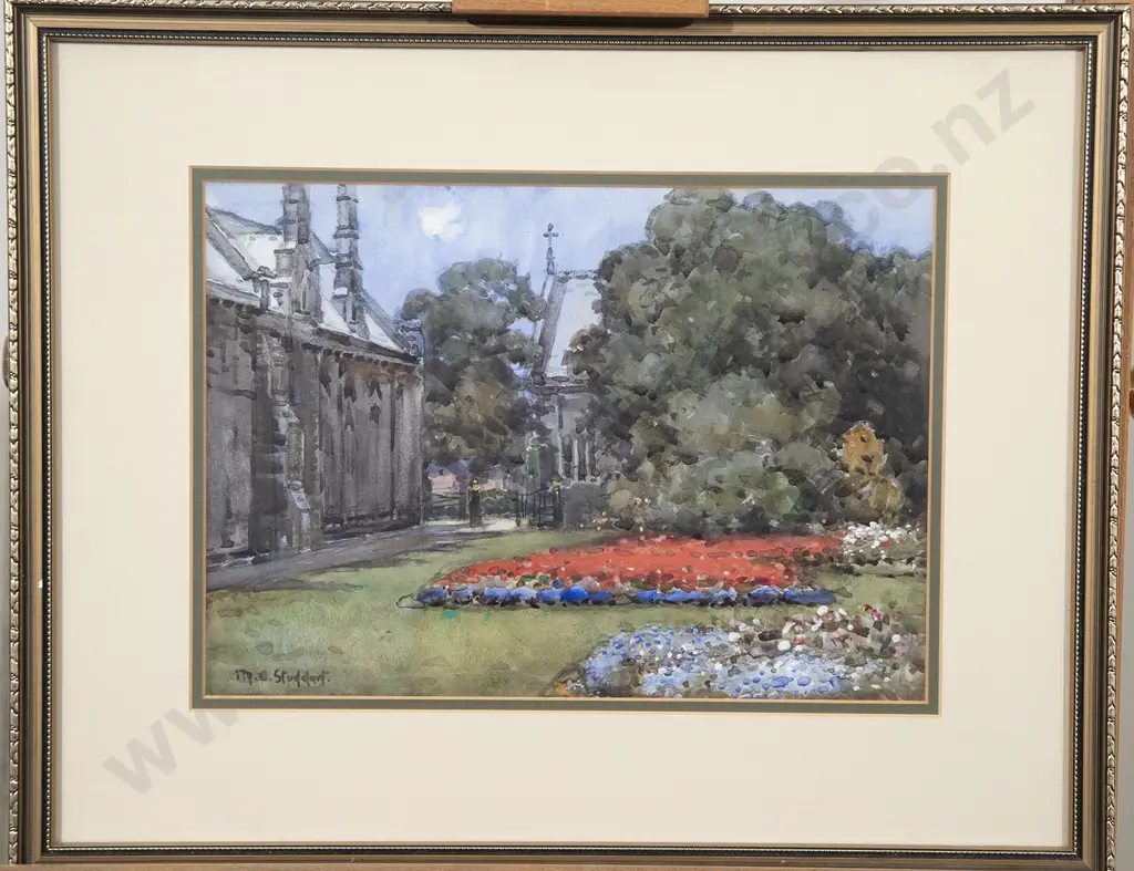 Margaret O Stoddart (1865-1934) - The Christchurch Gardens (Christ's College) Image 1++