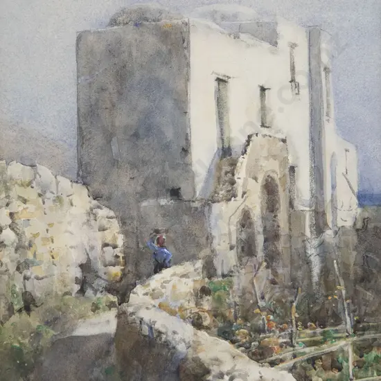 Margaret O Stoddart (1865-1934) - Italian Village Scene
