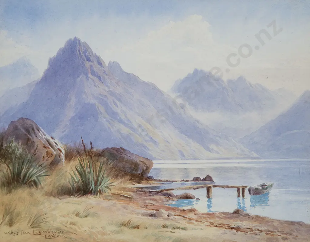 L W Wilson (1850-1912) - Walter's Peak (Lake Wakatipu) Image 1++
