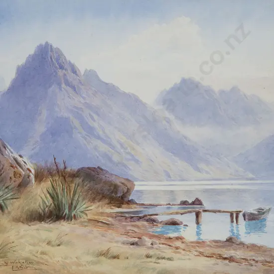 L W Wilson (1850-1912) - Walter's Peak (Lake Wakatipu)
