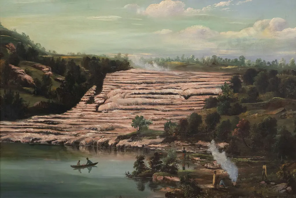 William Binzer (c. 1850-1920) - Pink Terrace (Rotomahana N.Z.) Image 1++
