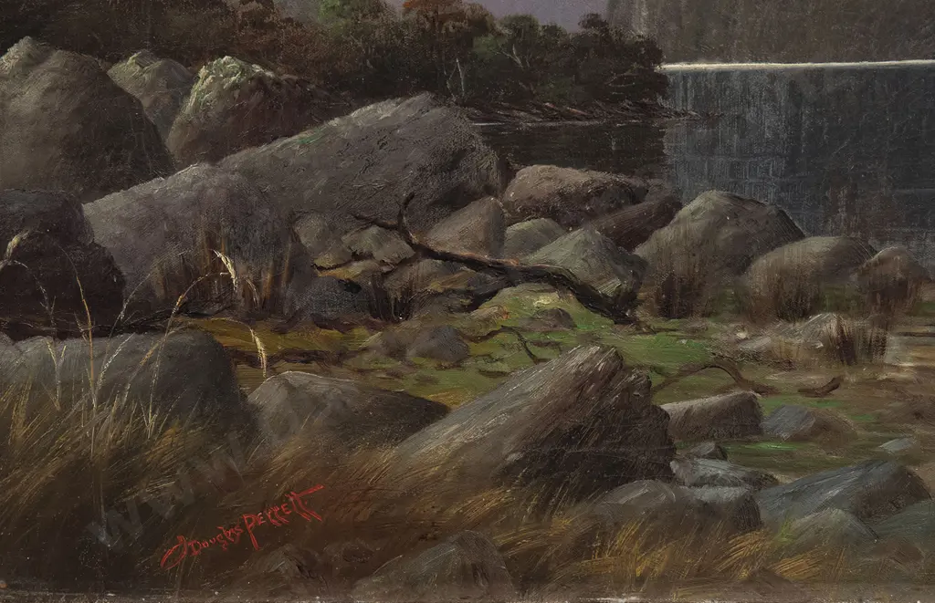John Douglas Perrett (1859-1937) - Untitled (South Island Lake & Mountain Scene) Image 1++