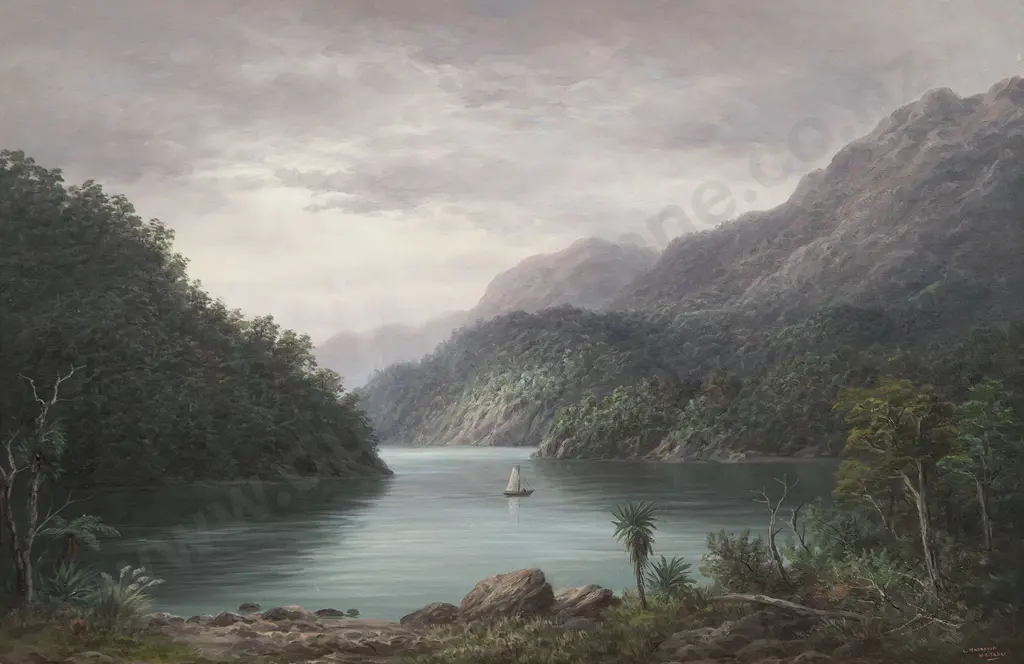 William George Baker (1864-1929) - Lake Manapouri Image 1++