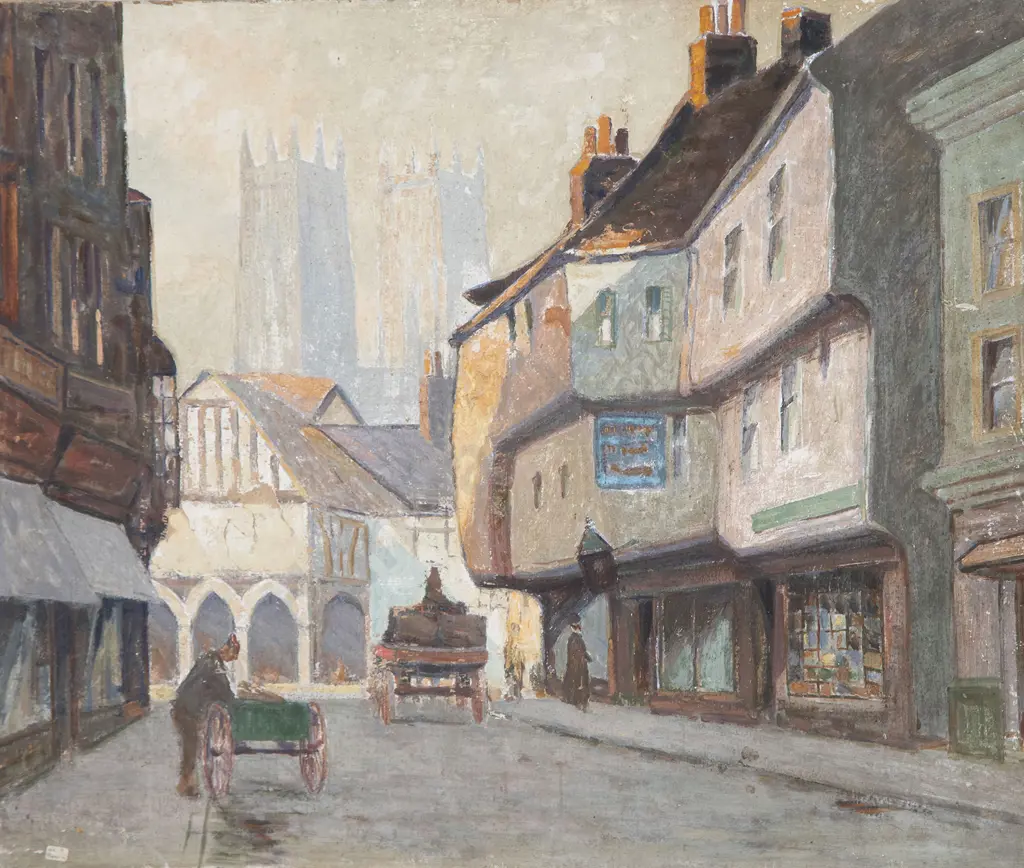 John Weeks (1888-1965) - View up Low Petergate Image 1++