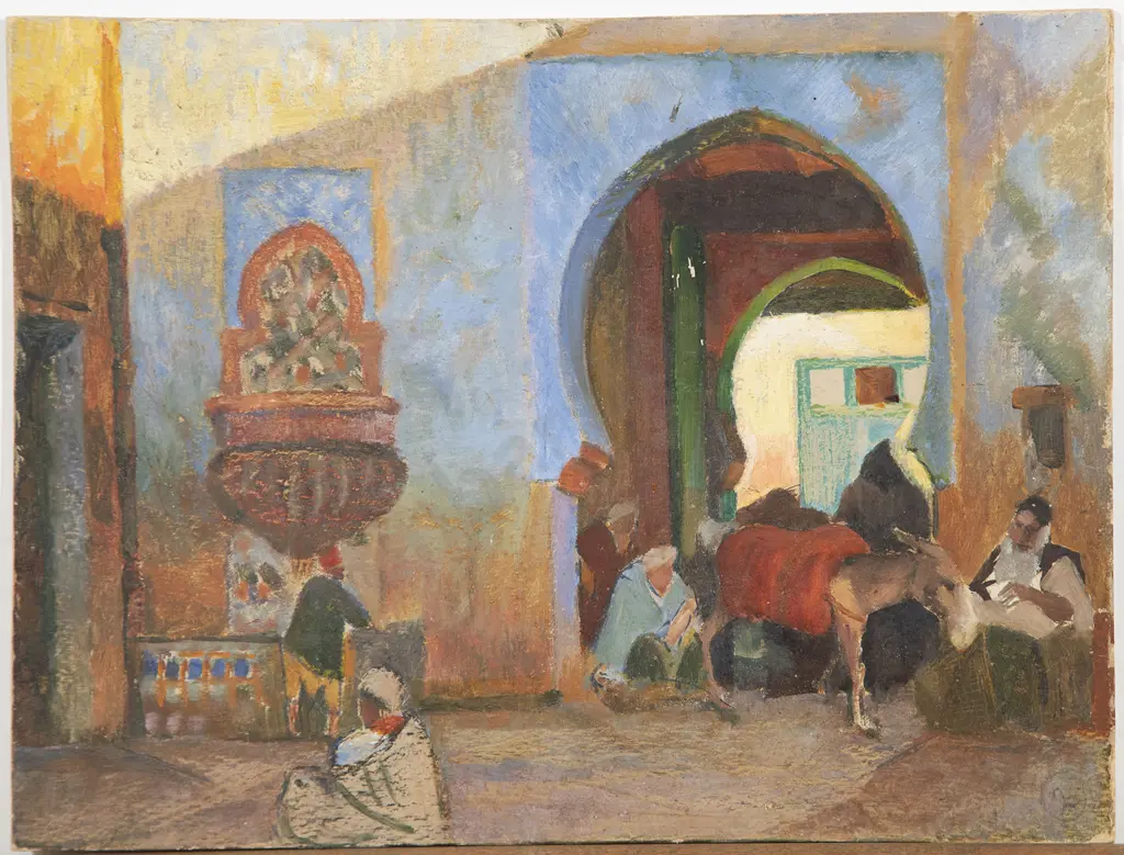 John Weeks (1888-1965) - Untitled (Moroccan Street Scene with Donkey) Image 1++