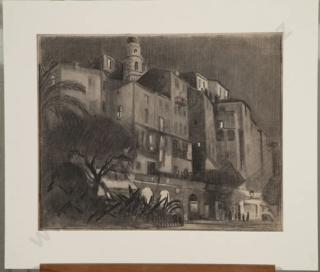 John Weeks (1888-1965) - Study for Moonlight and Firelight Dermnat Image 1++