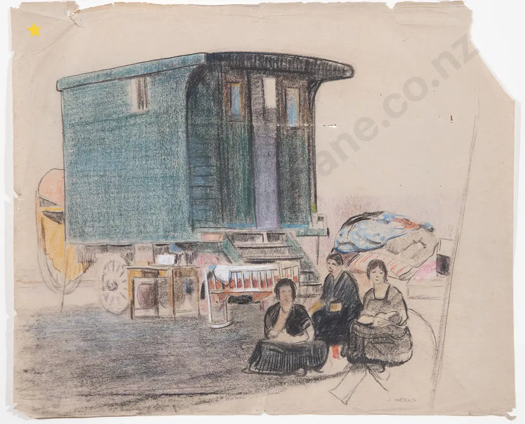 John Weeks (1888-1965) - Three Pastel Studies Image 1++