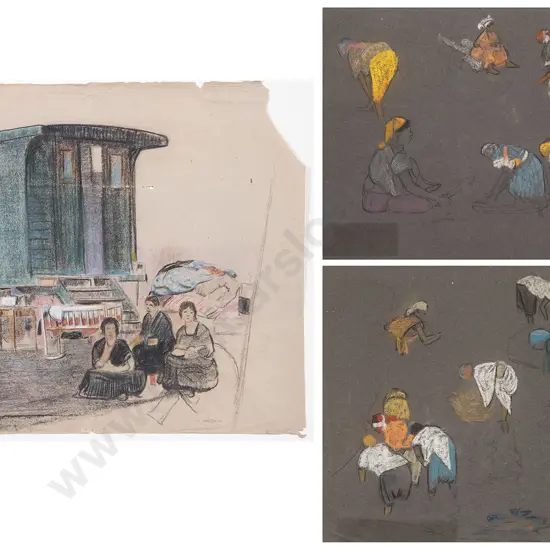 John Weeks (1888-1965) - Three Pastel Studies
