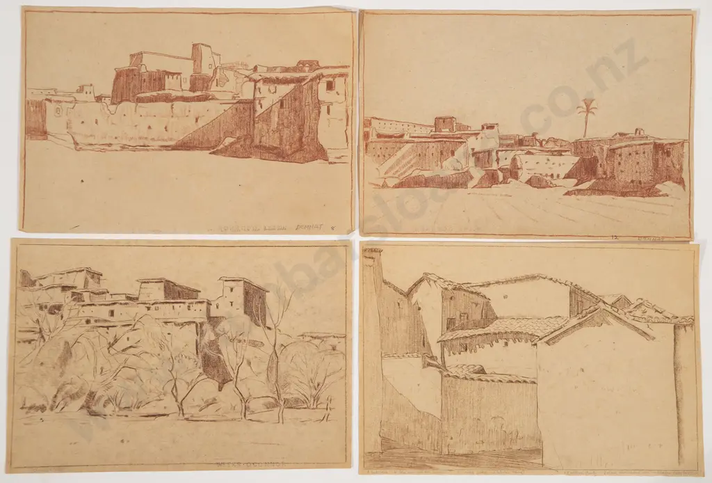 John Weeks (1888-1965) - Four Middle Eastern Sketches Image 1++