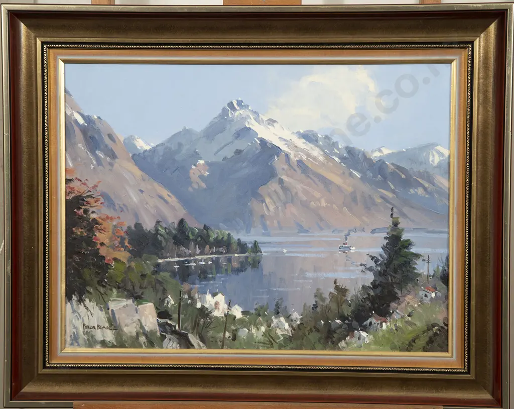 Peter Beadle (1933-2021) - Queenstown Bay with the Earnslaw Image 1++