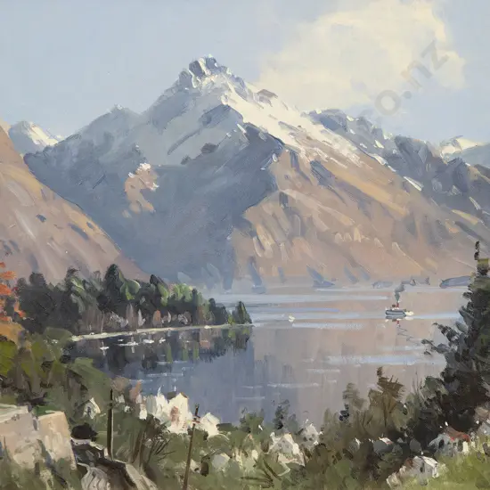 Peter Beadle (1933-2021) - Queenstown Bay with the Earnslaw