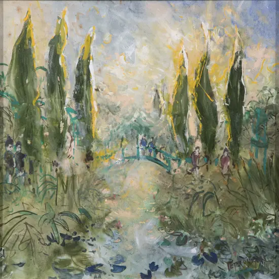 Peter O'Hagan (1942-2013) - Summer Sunset over the Lily Ponds of Giverny