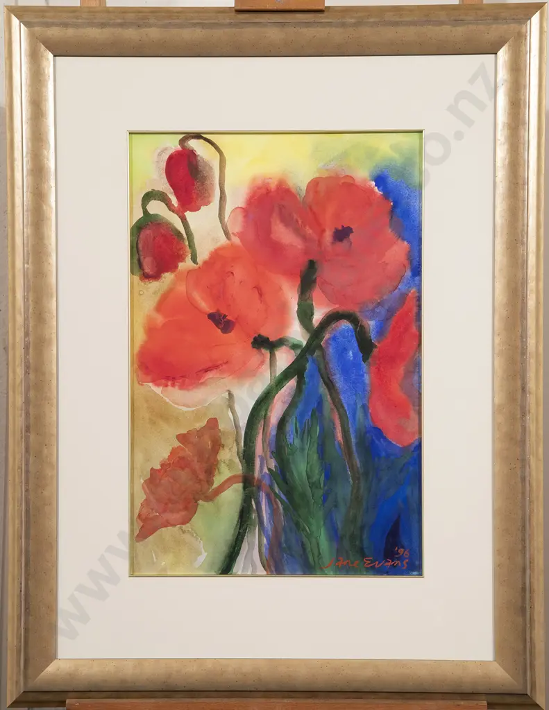 Jane Evans (1946-2012) - Red Poppies Image 1++