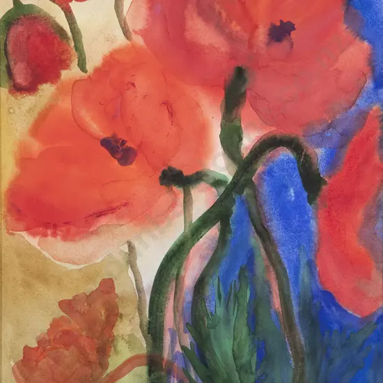 Jane Evans (1946-2012) - Red Poppies