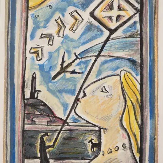 Nigel Brown (b 1949) - Kiss the Wind