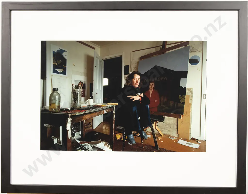 Robin Morrison (1944-93) - Portrait of Robin White in Her Studio Image 1++