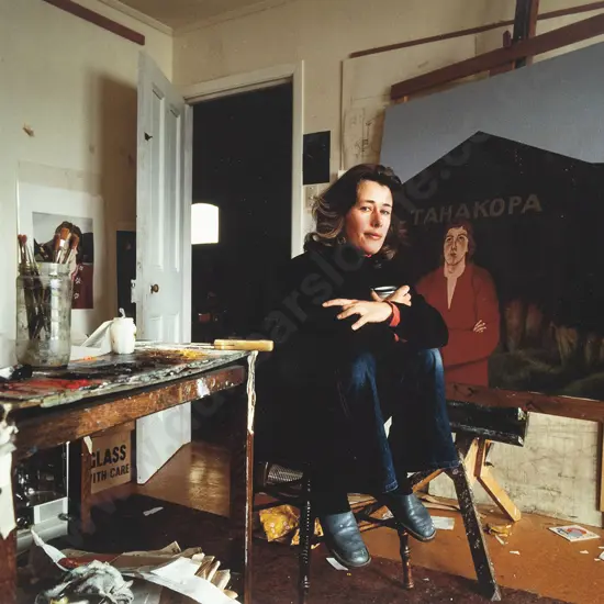 Robin Morrison (1944-93) - Portrait of Robin White in Her Studio