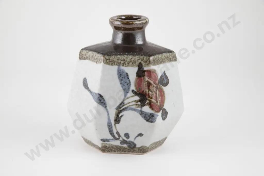 Takeichi Kawai (Japanese 1908-1989) Slab Sided Bottle Vase Image 1++