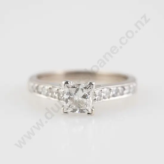 18ct White Gold Solitaire Diamond Ring