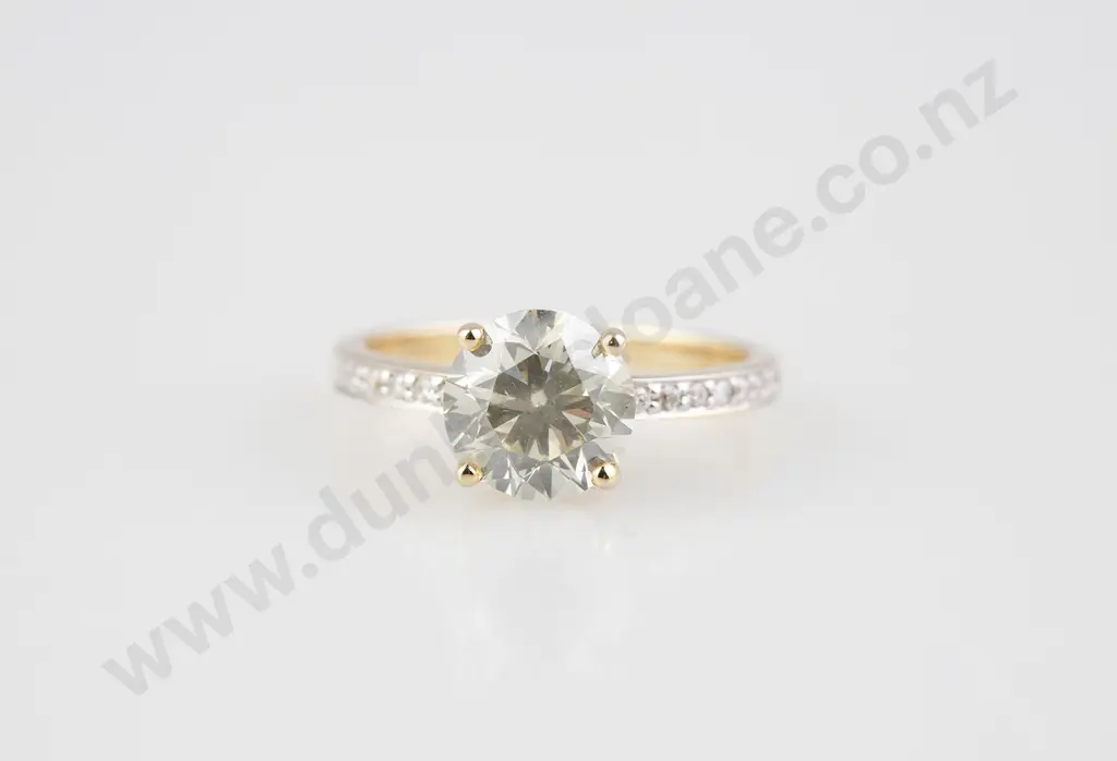 14ct Solitaire Diamond Ring Image 1++