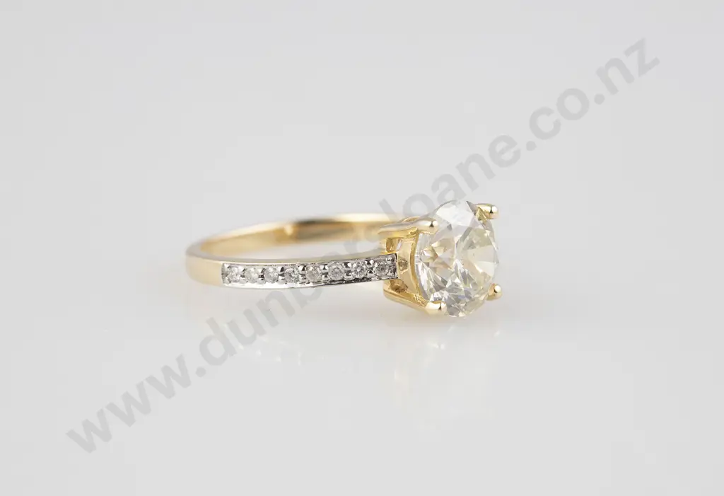 14ct Solitaire Diamond Ring Image 1++