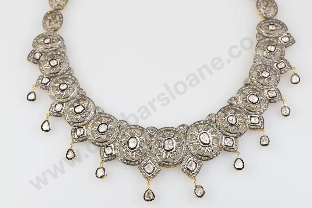 Fancy 14ct 437stone Diamond Necklace Image 1++