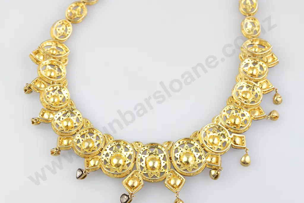 Fancy 14ct 437stone Diamond Necklace Image 1++