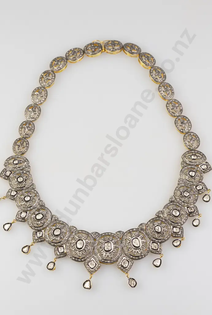 Fancy 14ct 437stone Diamond Necklace Image 1++